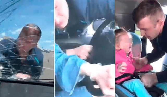 YouTube: interceptó y rompió los vidrios del auto de su ex para secuestrar a su hija [VÍDEO]