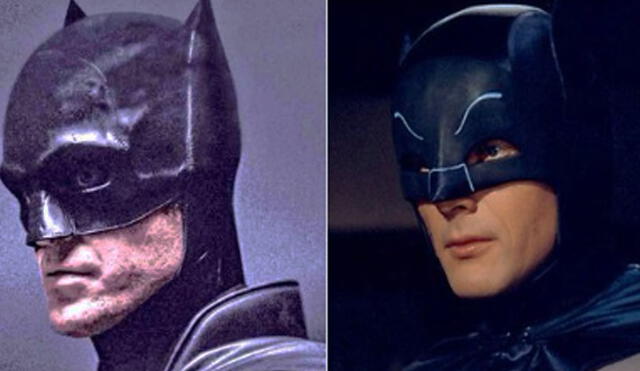 Robert Pattinson es comparado con Adam West, gracias al traje mostrado en el video emitido en redes sociales.