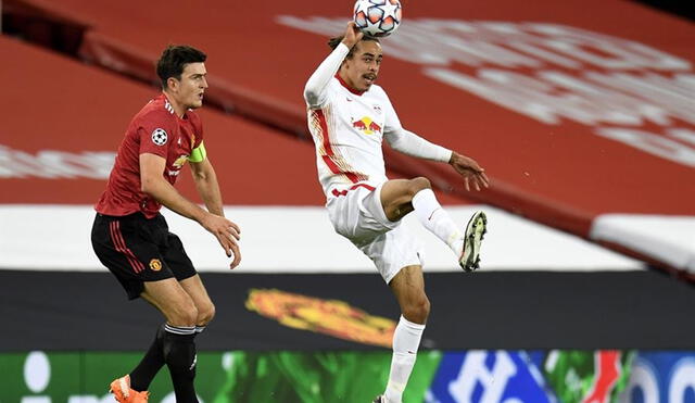 Manchester United y Leipzig empatan 0-0 por la Champions League. Foto: EFE
