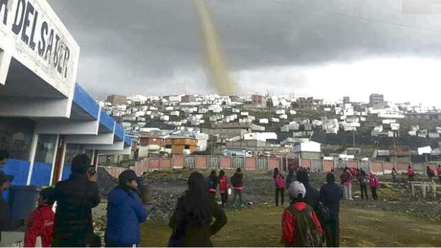 Minitornado causó pánico en poblado La Rinconada