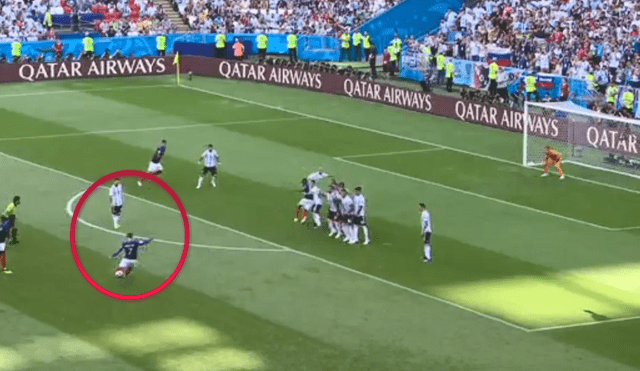 Argentina vs Francia: Griezmann sorprendió a Armani con potente tiro libre [VIDEO]