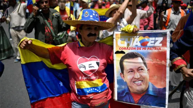 Ciudadanos a favor de Maduro marcharon contra EE.UU. 
