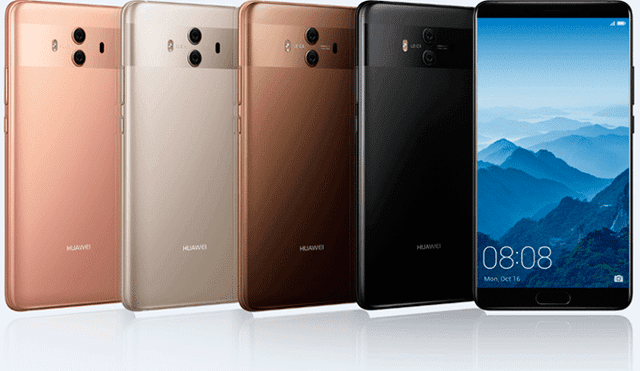 Huawei revela los nuevos diseños de celulares en Mate 10 y Mate 10 Pro 