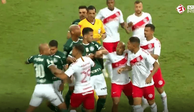 Paolo Guerrero casi se va a las manos con Felipe Melo en el Inter vs Palmeiras [VIDEO]