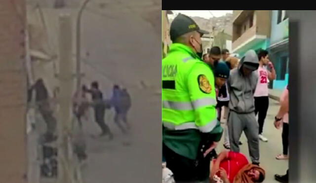 Cámaras captaron momento en que delincuentes bajan de mototaxi y reciben una brutal golpiza por parte de los vecinos de la zona. Video: Panamericana