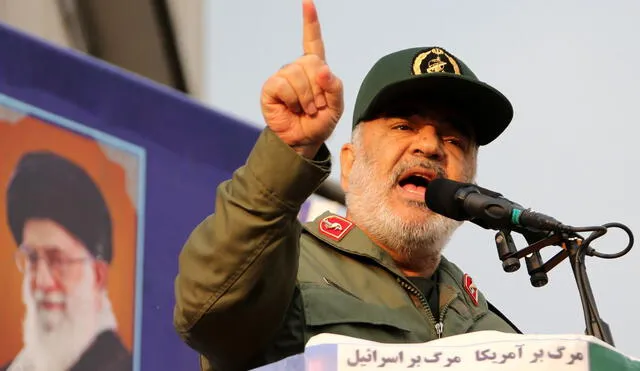Hossein Salami, líder de los Guardianes de la Revolución de Irán. Foto: AFP.
