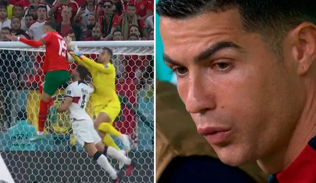 Cristiano Ronaldo es suplente en el Portugal vs. Marruecos. Foto: captura de DSports