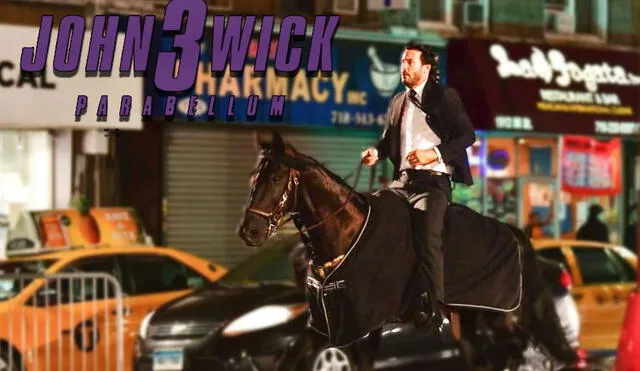 La escenade John Wick montado en caballo no estaba prevista.