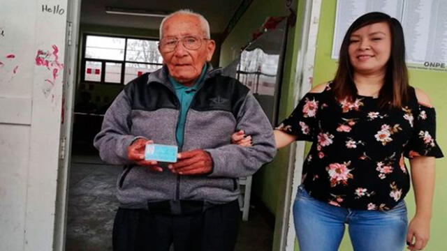 Elecciones 2018: chimbotano de 102 años cumplió su deber cívico 