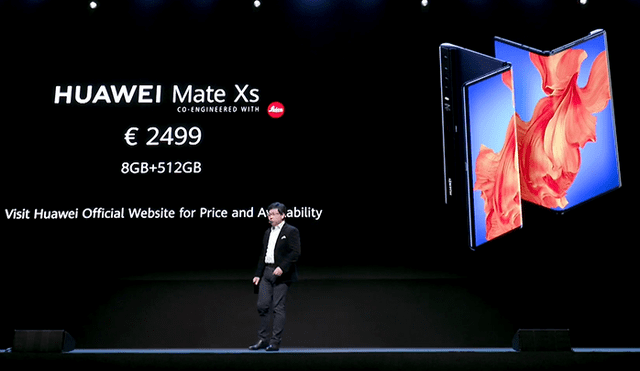 El Huawei Mate Xs tendrá un precio inicial de 2,499 euros.