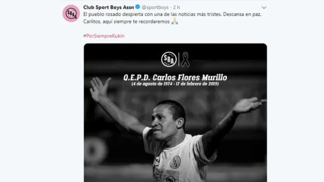 FPF, Sport Boys y clubes peruanos lamentan fallecimiento de 'Kukín' Flores [FOTOS] 