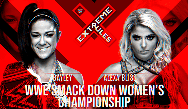 Alexa Bliss vs. Bayley se enfrentan por el título femenino de SmackDown. Créditos: WWE
