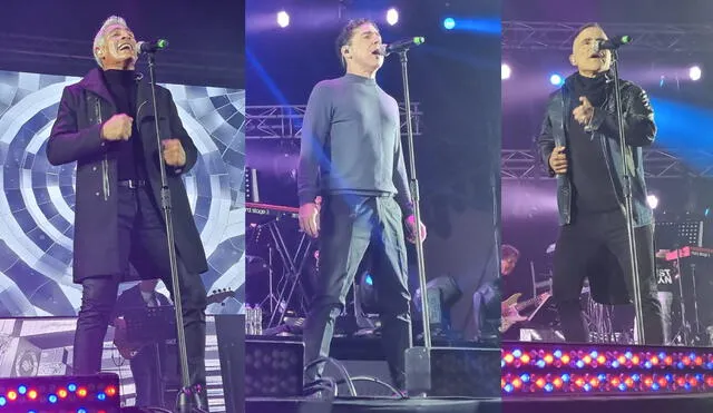 Al ritmo de “Súbete a mi moto” los ex Menudo arrancaron su show por todo lo alto. Ricky, Miguel y Johnny saltaron al escenario cargados de energía para transportar a sus fanáticas a sus épocas de juventud. Foto: Paolo Zegarra - URPI/LR