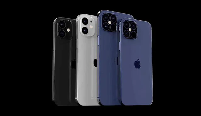 Los supuestos aspectos de los cuatro modelos de iPhone 12 que mostraría Apple. Foto: Twitter