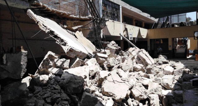 Inicio de labores en colegio de Arequipa se retrasará tras colapso de un aula
