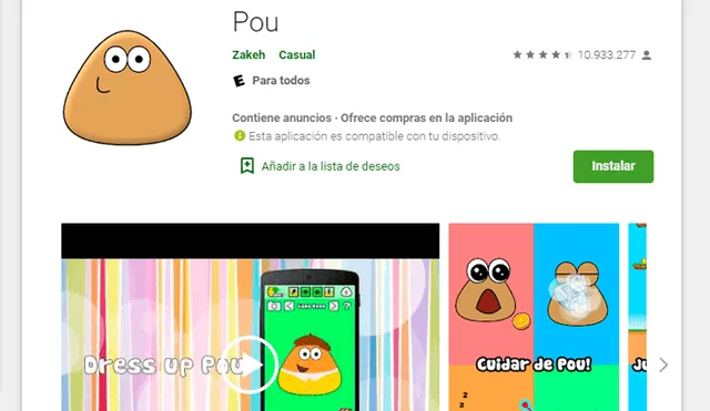 Pou vuelve al Play Store de Android