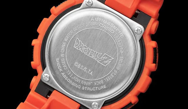 En la parte posterior del reloj encontramos el logo de Dragon Ball Z. Foto: Casio