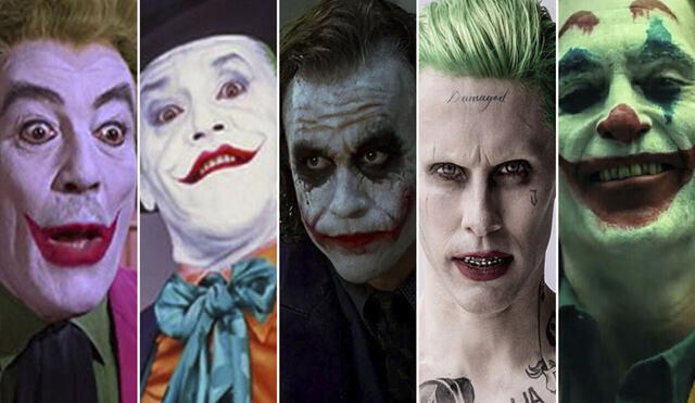 El Joker ha sido intepretado por distintos actores durante los últimos 40 años.