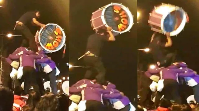 Candelaria 2019: Músico cae desde 3 metros de altura al realizar peligrosa pirueta [VIDEO]