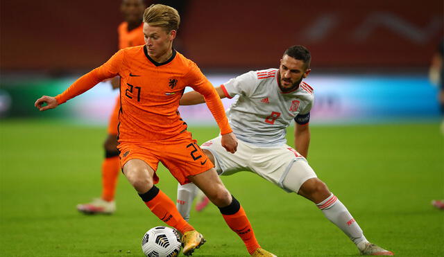 España y Holanda juegan un amistoso previo a la Liga de Naciones. Foto: AFP