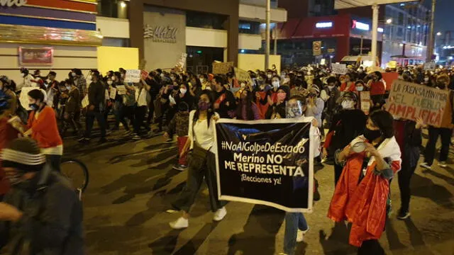 Manifestantes en San Miguel. Foto: La República