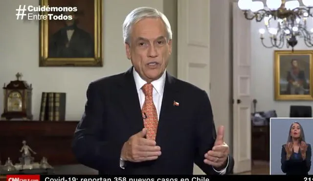 Sebastián Piñera hizo el anuncio este domingo. Captura de video: CNN.