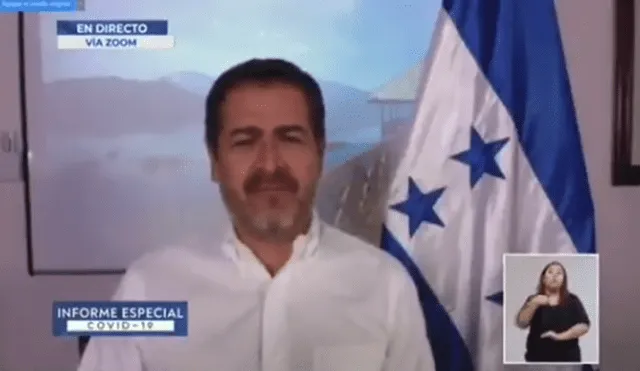 Presidente de Honduras, Juan Orlando Hernández, hizo el anuncio por señal televisiva. (Foto: Captura)
