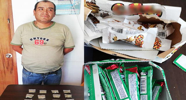 Arequipa: Hombre vendía marihuana dentro de bolsitas de chicles y chocolates 