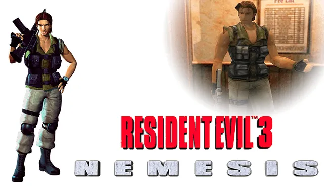 Carlos Oliveira en Resident Evil 3 de PS1.