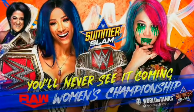 Sasha Banks vs. Asuka EN VIVO en SummerSlam 2020. | Foto: WWE