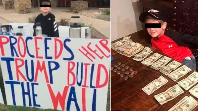 Niño vende chocolate caliente para financiar muro de Trump y recauda miles de dólares