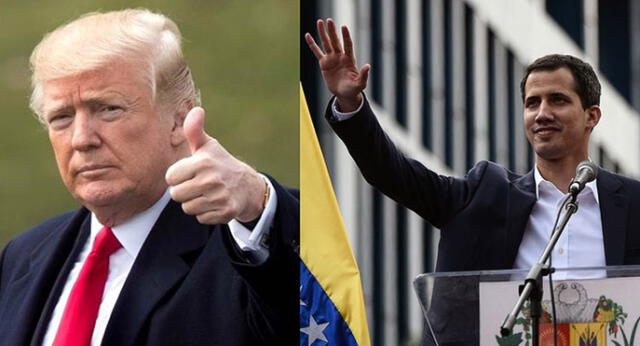 Trump fue el primer líder en reconocer a Guaidó como presidente encargado de Venezuela. Foto: difusión
