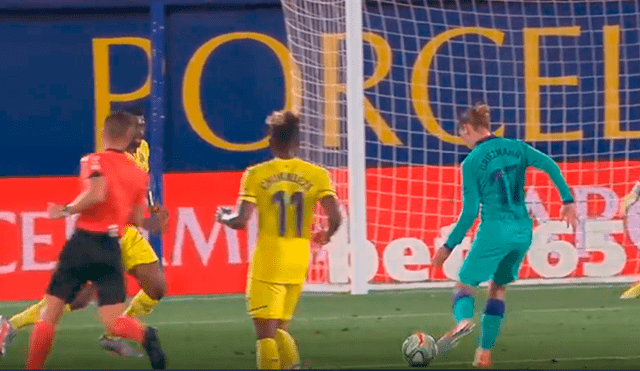 Gol Antoine Griezmann en el Barcelona vs. Villarreal. Foto: Captura Movistar+