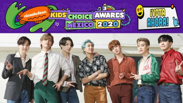 Cómo votar por BTS en los Kids' Choice Awards México 2020. Créditos: Nickelodeon / Big Hit Entertainment