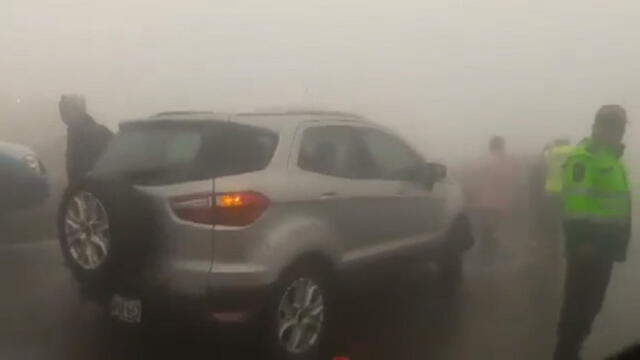 Huacho: neblina provocó choque múltiple que dejó 14 heridos en variante de Pasamayo [VIDEO] 