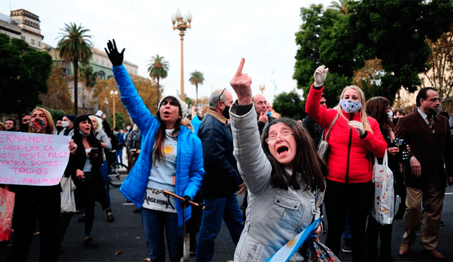 Una de las manifestaciones contra la cuarentena en Buenos Aires. (Foto: German Garcia)