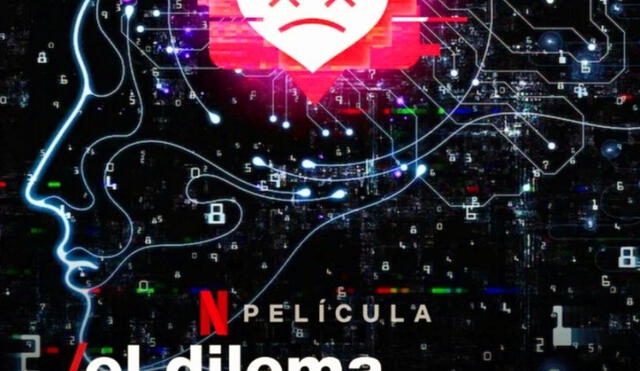 El cartel del documental de Netflix, El dilema de las redes sociales de Jeff Orlowski.