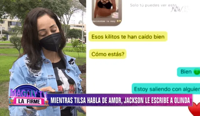 Olinda Castañeda revela que aún se comunica con Jackson Mora, pareja de Tilsa Lozano. Foto: captura ATV