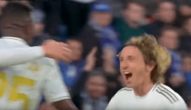 Luka Modric anotó el último gol del Real Madrid vs. Getafe por la fecha 19 de la Liga Santander.