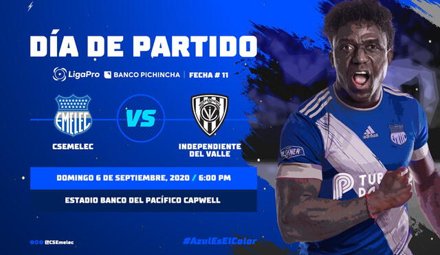 Emelec vs Independiente del Valle se medirán a las 6.00 p. m. | Foto: Emelec