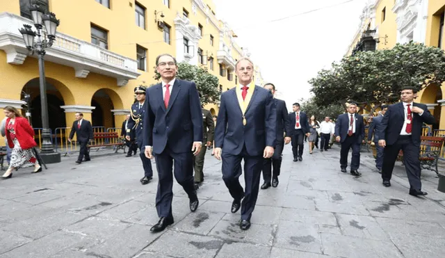 Jorge Muñoz y Martín Vizcarra inician actividades por aniversario de Lima [VIDEO]