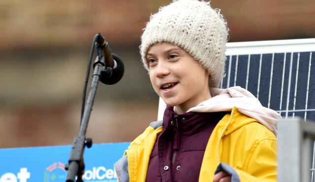 Greta Thunberg acaba de terminar una gira en Bristol, en el suroeste de Inglaterra, donde se dirigió a los jóvenes británicos. Foto: EFE.
