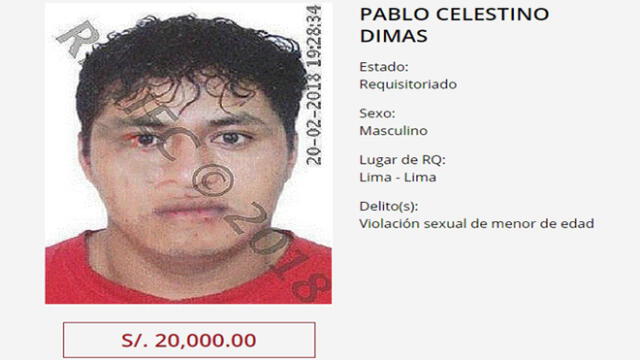Mininter ofrece S/. 20 mil por acusado de violar y matar adolescente en Jicamarca