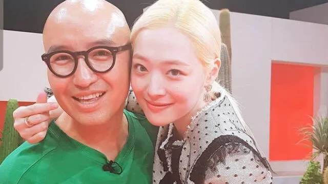 Hong Suk Chun y Sulli, fallecida cantante de F(x).