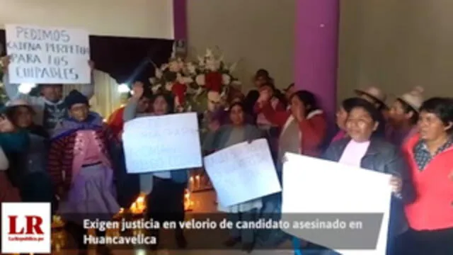 Exigen justicia en velorio de candidato asesinado en Huancavelica [Fotos]