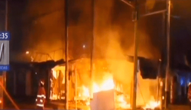 Puerto Maldonado: incendio causado por fuga de balón de gas afectó negocios [VIDEO]