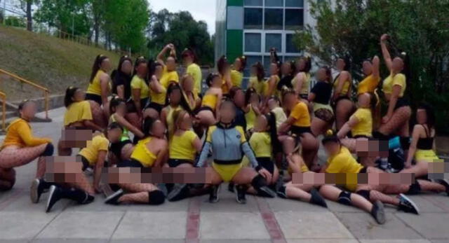 Un grupo de bailarinas protagonizó un videoclip en la Universidad Nacional de Cuyo. Foto: Facebook.