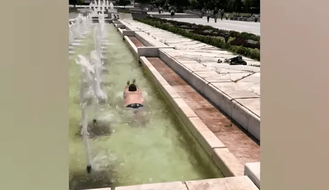 YouTube viral: halla bañista ‘muerto’ en una pileta, se acerca y casi muere del susto  [VIDEO]