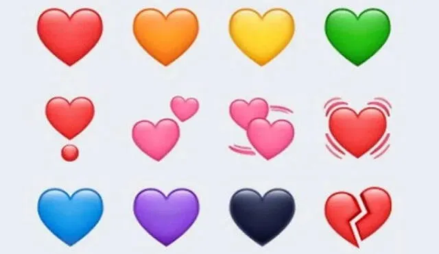 Los emojis de corazón son muy compartidos en WhatsApp. Foto: composición LR