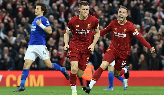 Gracias a un gol agónico de penal por parte de James Milner, Liverpool derrotó a su similar del Leicester City 2-1 por la octava jornada de la Premier League 2019-20.